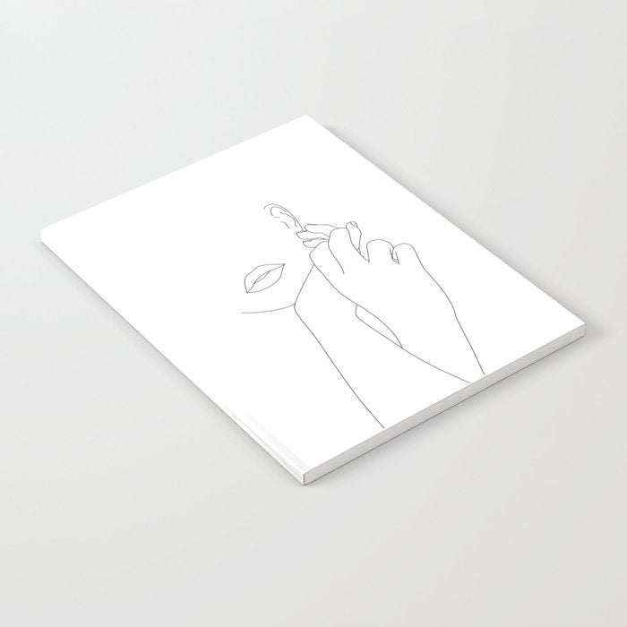 Minimalist face illustration - Fleur Notebook Gallery Image 2