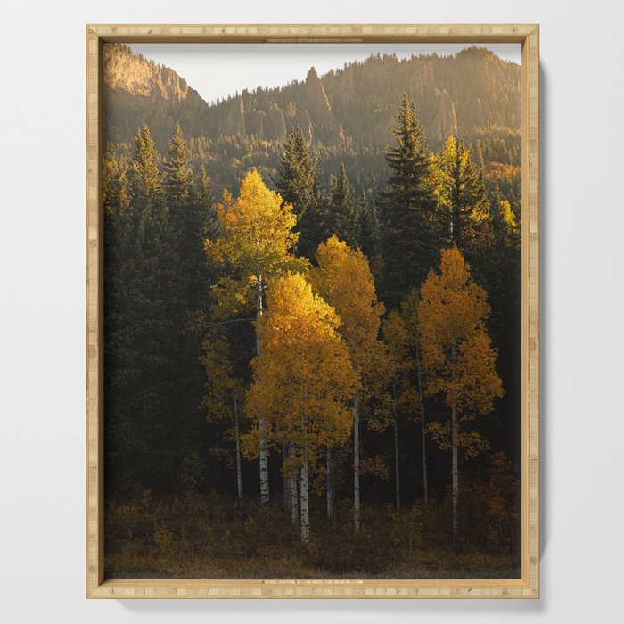 Colorado Mountain Morning Serving Tray Gallery Image 1