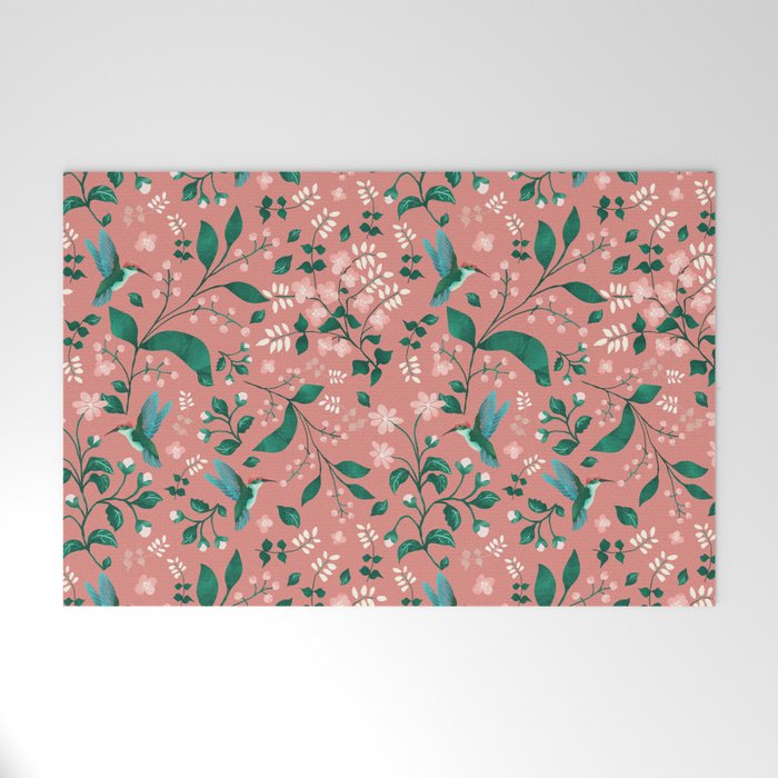 Hummingbird Garden III Welcome Mat Gallery Image 1
