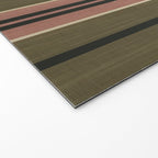 linen stripes (olive green and pink) Welcome Mat Gallery Image 2