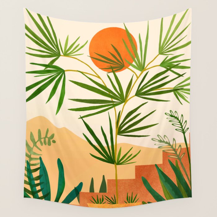 Harvest Moon Landscape Wall Tapestry Gallery Image 4