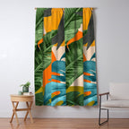 Abstract Tropical Art 15 Window Curtain Gallery Image 5