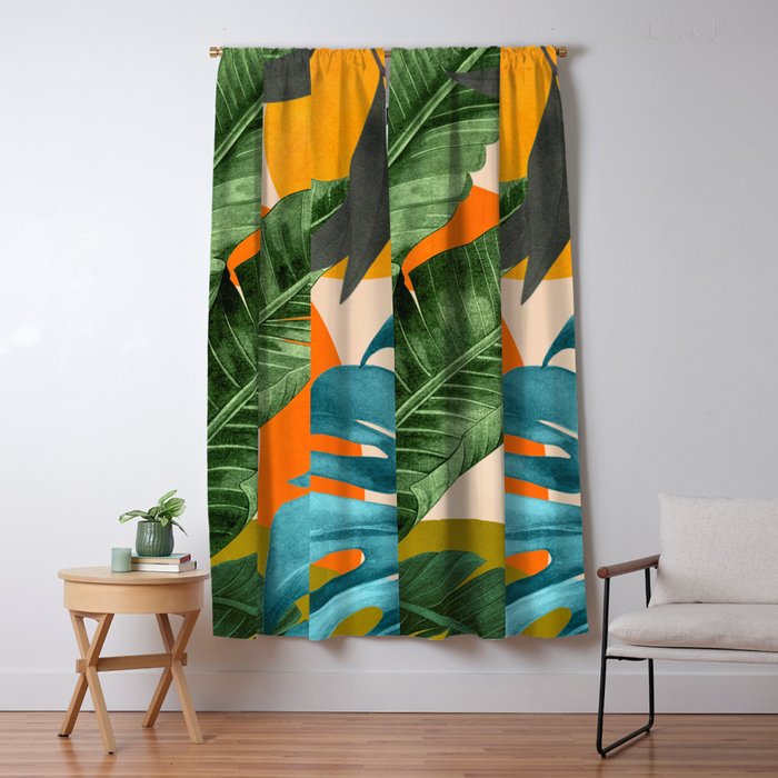 Abstract Tropical Art 15 Window Curtain Gallery Image 5