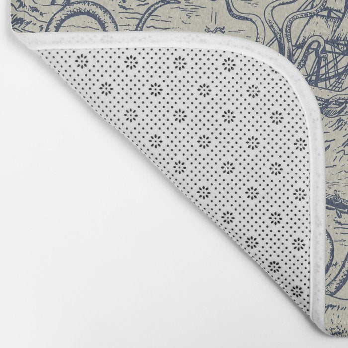 Mythical Sea Creatures Toile de Jouy Bath Mat Gallery Image 2