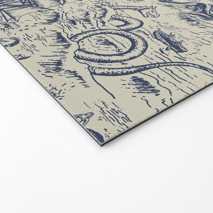 Mythical Sea Creatures Toile de Jouy Welcome Mat Gallery Image 2