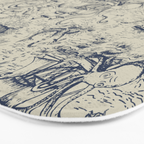 Mythical Sea Creatures Toile de Jouy Bath Mat Gallery Image 3