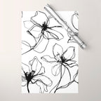 Floral Expression Bold Drawing Wrapping Paper Gallery Image 1