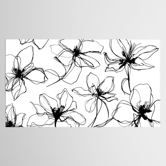 Floral Expression Bold Drawing Tablecloth Gallery Image 2