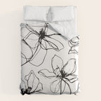 Floral Expression Bold Drawing Duvet Cover Gallery Image 6