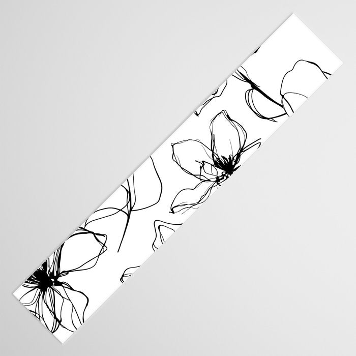 Floral Expression Bold Drawing Table Runner Gallery Image 3