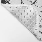 Floral Expression Bold Drawing Bath Mat Gallery Image 2