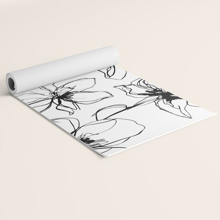 Floral Expression Bold Drawing Yoga Mat Gallery Image 2