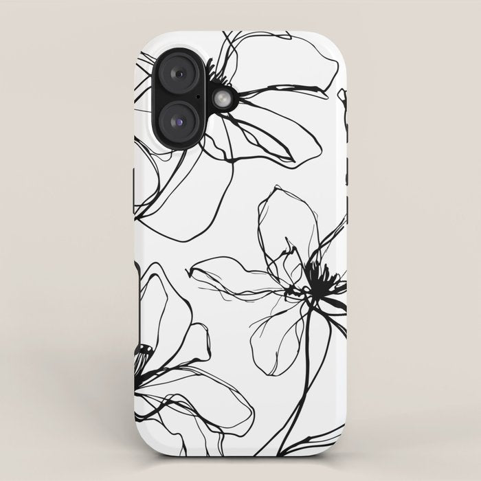 Floral Expression Bold Drawing iPhone Case Gallery Image 1