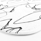 Floral Expression Bold Drawing Bath Mat Gallery Image 3