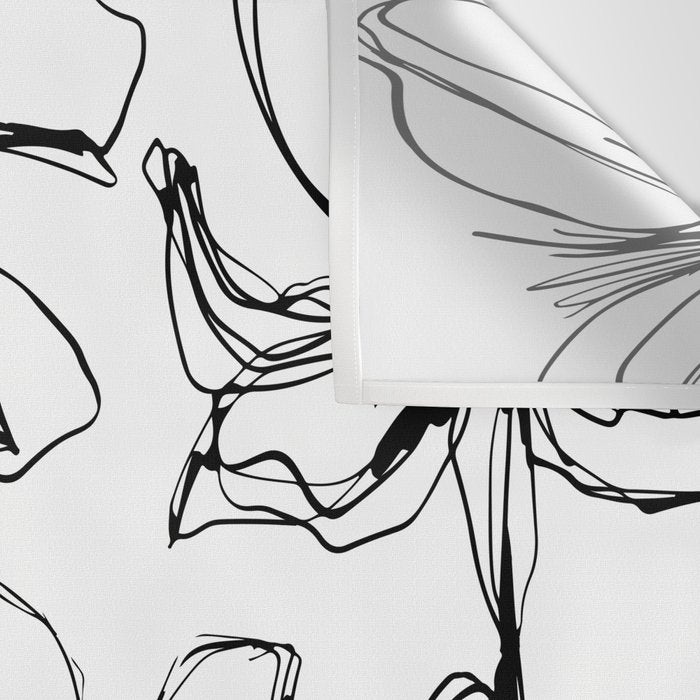 Floral Expression Bold Drawing Wall Tapestry Gallery Image 3
