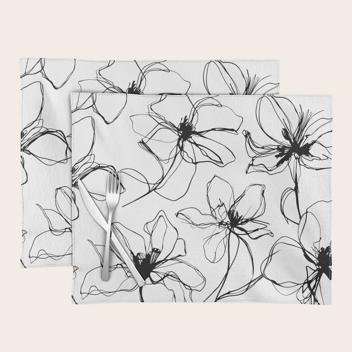 Floral Expression Bold Drawing Placemat Gallery Image 1