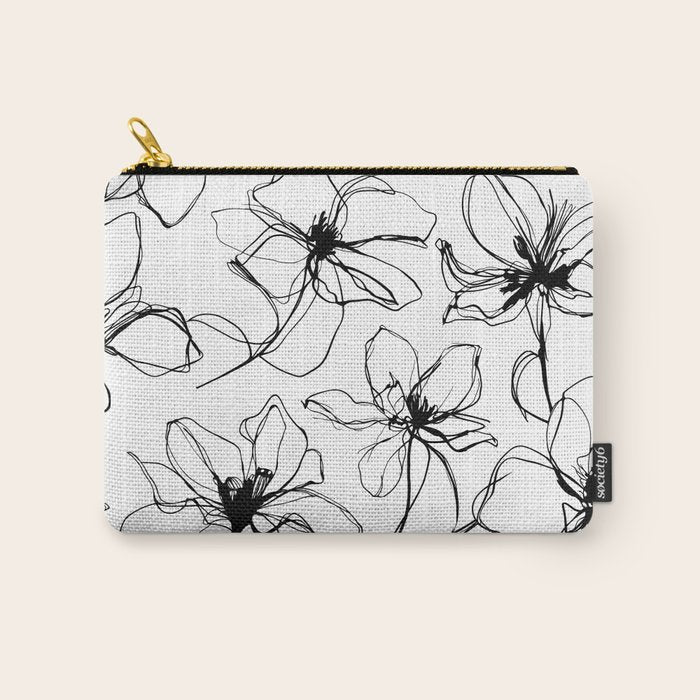 Floral Expression Bold Drawing Carry All Pouch Gallery Image 1