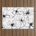 Floral Expression Bold Drawing Outdoor Rug Gallery Image 1