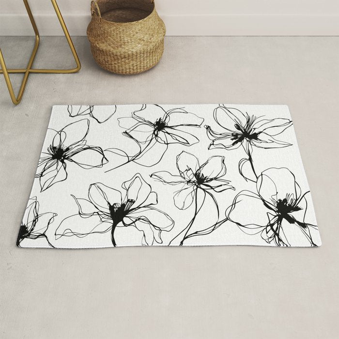 Floral Expression Bold Drawing Rug Gallery Image 1