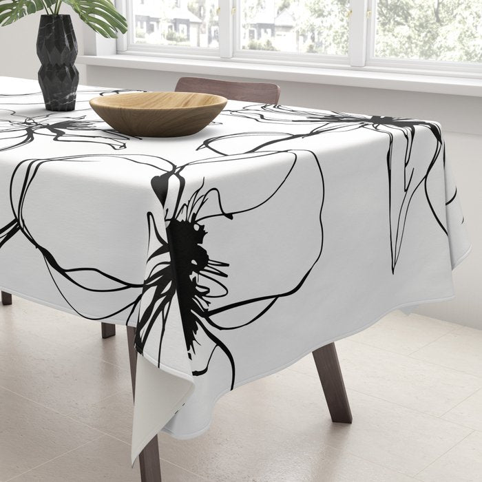 Floral Expression Bold Drawing Tablecloth Gallery Image 3