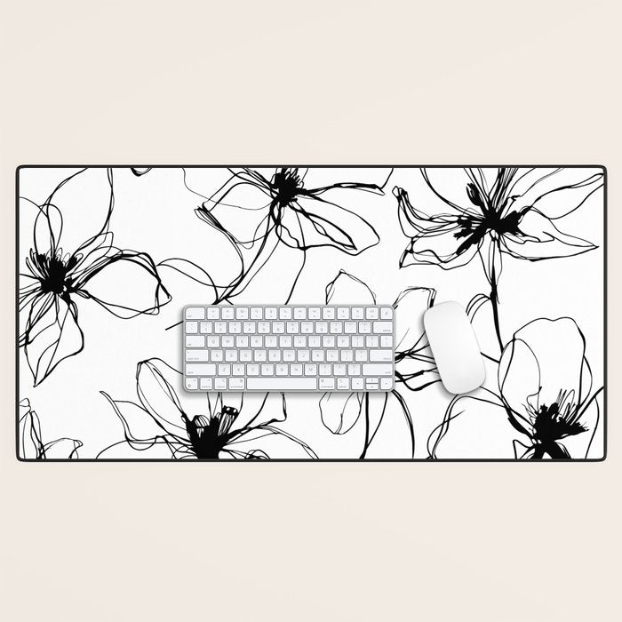 Floral Expression Bold Drawing Desk Mat Gallery Image 1