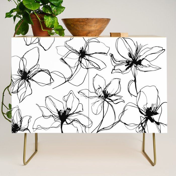 Floral Expression Bold Drawing Credenza Gallery Image 1