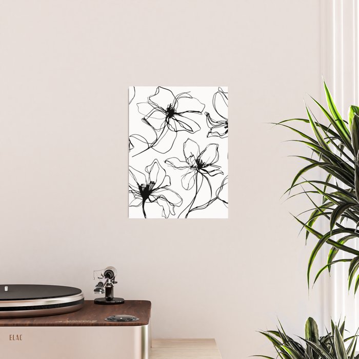 Floral Expression Bold Drawing Poster Gallery Image 2