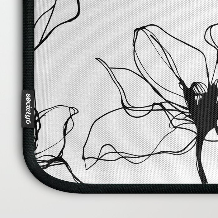 Floral Expression Bold Drawing Laptop Sleeve Gallery Image 3