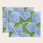 Blue hydrangea watercolor  Placemat Gallery Image 1