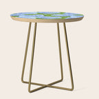 Blue hydrangea watercolor  Side Table Gallery Image 1