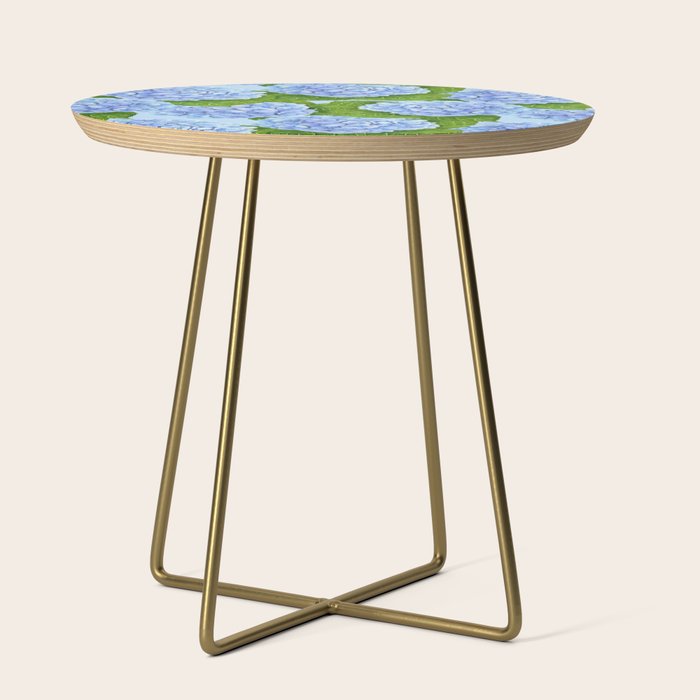 Blue hydrangea watercolor  Side Table Gallery Image 1