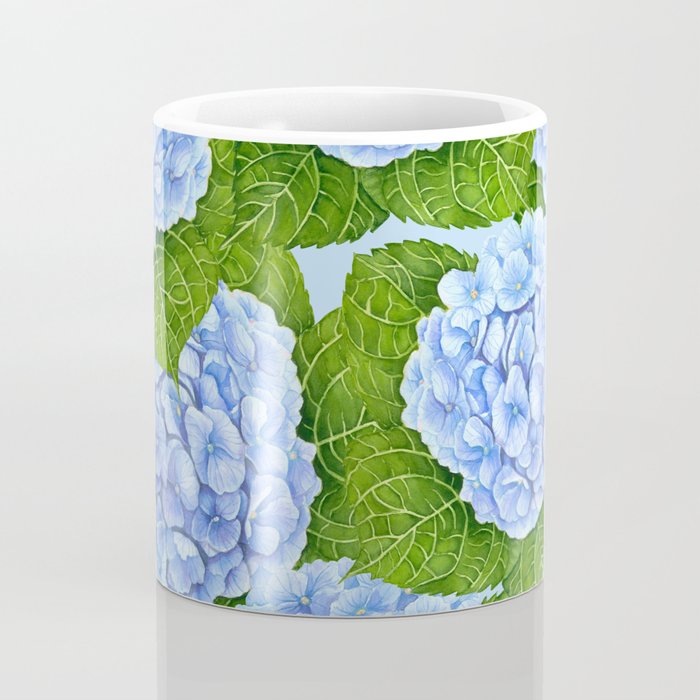 Blue hydrangea watercolor  Coffee Mug Gallery Image 4