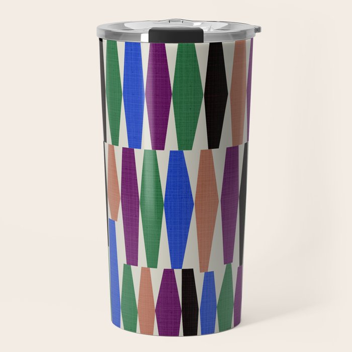Playful Modern Geometric Shapes Travel Mug Gallery Image 1