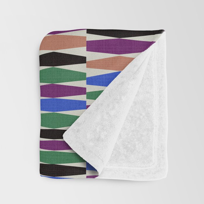 Playful Modern Geometric Shapes Throw Blanket Gallery Image 3