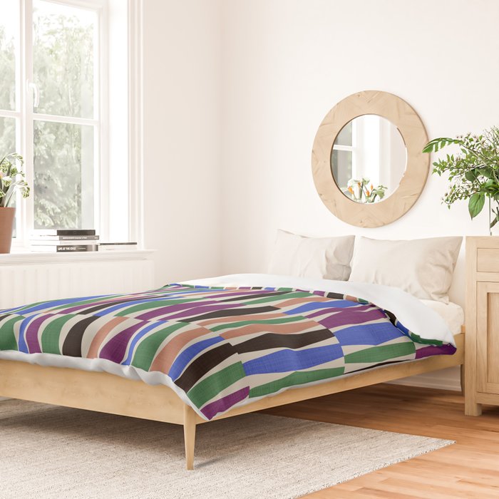 Playful Modern Geometric Shapes Duvet Cover Gallery Image 2