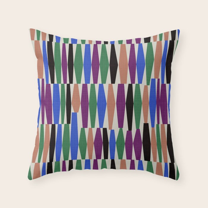 Playful Modern Geometric Shapes Throw Pillow Gallery Image 6