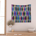Playful Modern Geometric Shapes Wall Tapestry Gallery Image 2