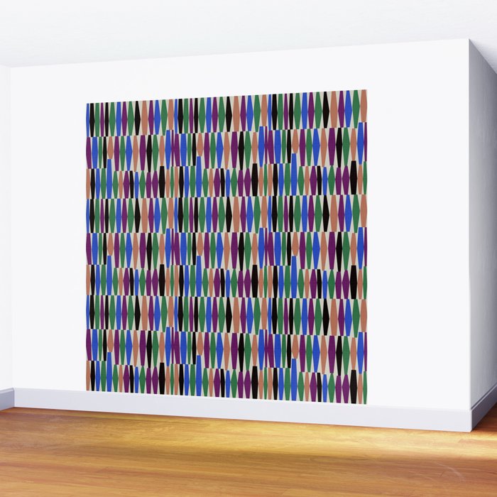 Playful Modern Geometric Shapes Wall Mural Gallery Image 2