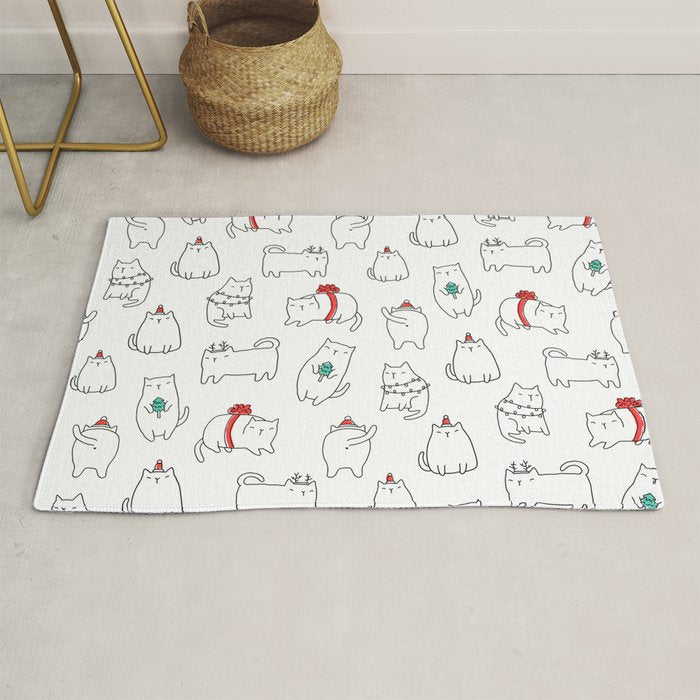 Fat Christmas cats Rug Gallery Image 1