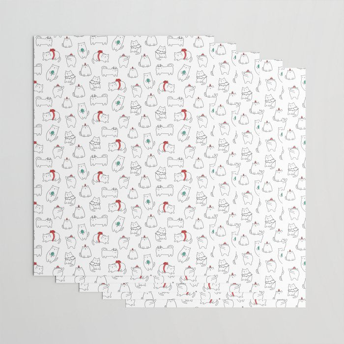 Fat Christmas cats Wrapping Paper Gallery Image 3