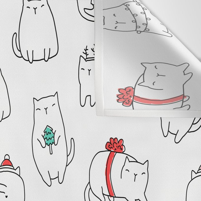 Fat Christmas cats Wall Tapestry Gallery Image 3