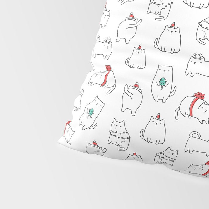 Fat Christmas cats Pillow Sham Gallery Image 4