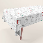 Fat Christmas cats Tablecloth Gallery Image 1