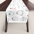 Fat Christmas cats Table Runner Gallery Image 1