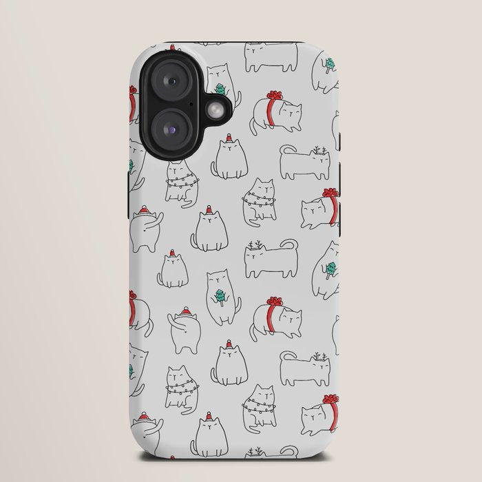 Fat Christmas cats iPhone Case Gallery Image 9