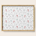 Fat Christmas cats Serving Tray Gallery Image 1