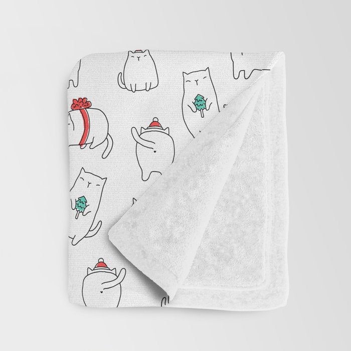 Fat Christmas cats Throw Blanket Gallery Image 3