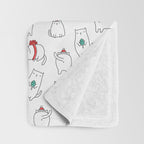 Fat Christmas cats Throw Blanket Gallery Image 3