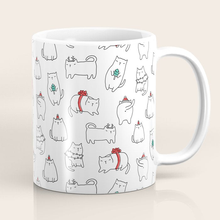 Fat Christmas cats Coffee Mug Gallery Image 1