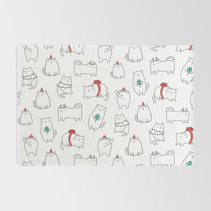 Fat Christmas cats Rug Gallery Image 2